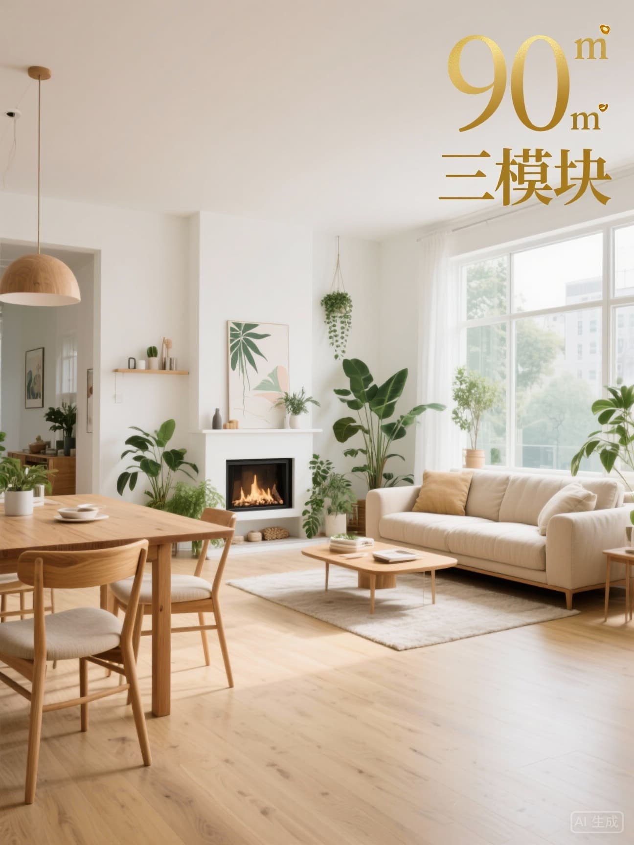 北欧客厅餐厅海报